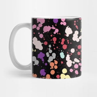 Pocket - Splatter Dots Multicolored Black Mug